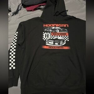 Hoonigan Car Racing Hoodie Size Large